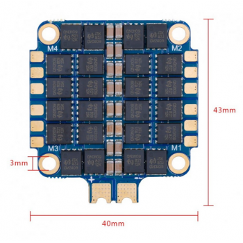 Regulator obrótów ESC SucceX-E 45A 2-6S BLHeli_S Dshot600 4-in-1